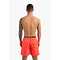 Happy Shorts Happy Shorts Heren Zwemshort Dubbele Waistband Effen Neon Rood
