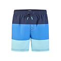 Happy Shorts Happy Shorts Men's Swim Short Colorblock Print Blue