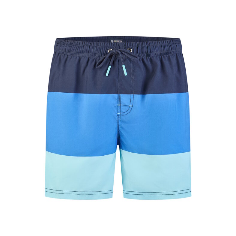 Happy Shorts Happy Shorts Men's Swim Short Colorblock Print Blue