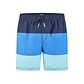 Happy Shorts Happy Shorts Heren Zwemshort Colorblock Print Blauw