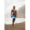 Happy Shorts Happy Shorts Men's Swim Short Colorblock Print Blue