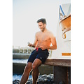 Happy Shorts Happy Shorts Men's Swim Short Plain Dark Blue