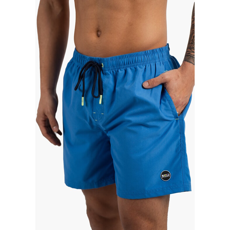 Happy Shorts Happy Shorts Heren Zwemshort Effen Blauw