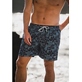 Happy Shorts Happy Shorts Men's Swim Short Floral Print Blue Green