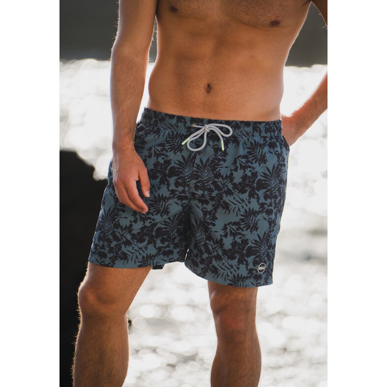 Happy Shorts Happy Shorts Heren Zwemshort Gebloemd Print Blauwgroen
