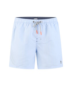 Happy Shorts Men's Swim Short Light Blue Striped