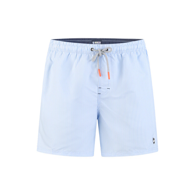 Happy Shorts Happy Shorts Heren Zwemshort Lichtblauw Gestreept