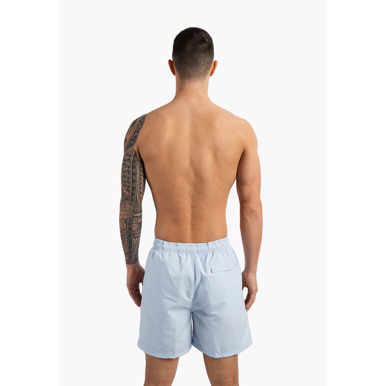 Happy Shorts Happy Shorts Heren Zwemshort Lichtblauw Gestreept