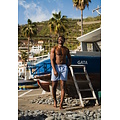 Happy Shorts Happy Shorts Heren Zwemshort Donkerblauw Gestreept