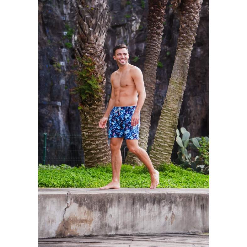 Happy Shorts Happy Shorts Men's Swim Short Blue Flowered