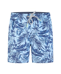 Happy Shorts Men's Swim Short Palm Leaves Print Blue