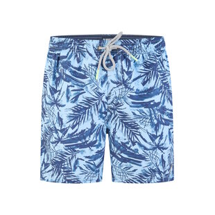 Happy Shorts Men's Swim Short Palm Leaves Print Blue