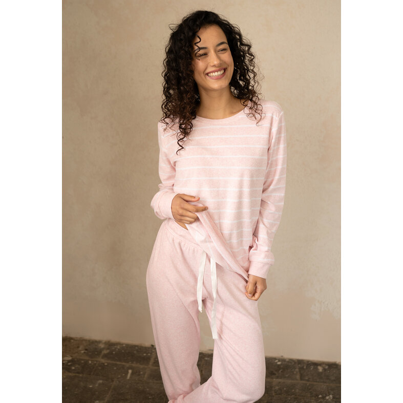 By Louise By Louise Dames Winter Pyjama Set Lang Badstof