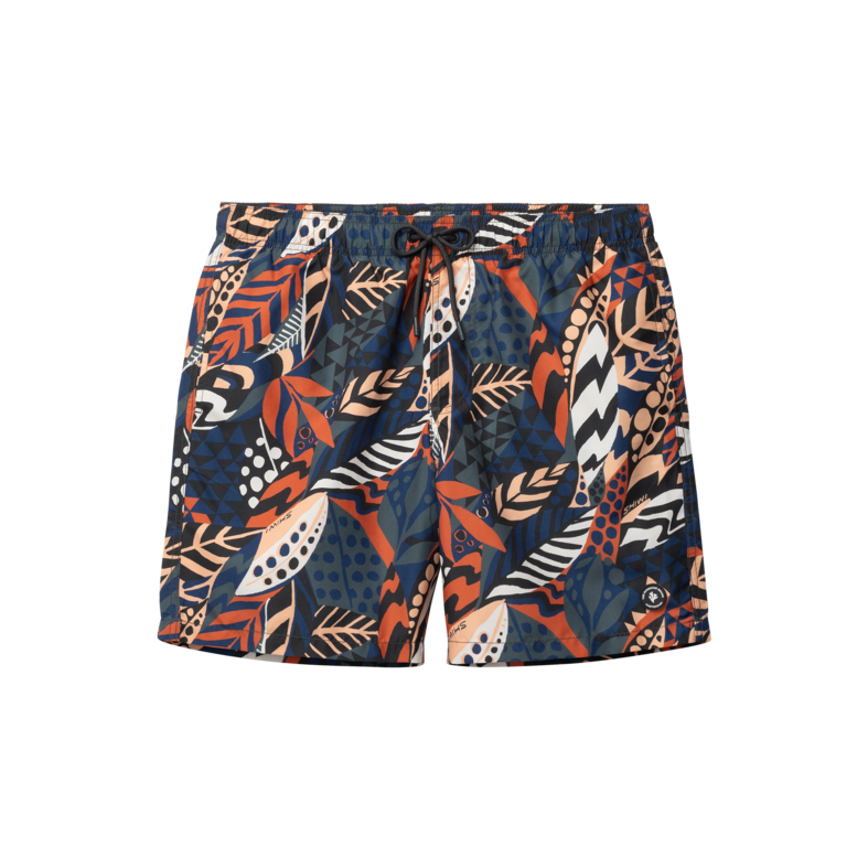 Shiwi Shiwi Men's Swim Short MIKE 7" Leaf Print Multicolor