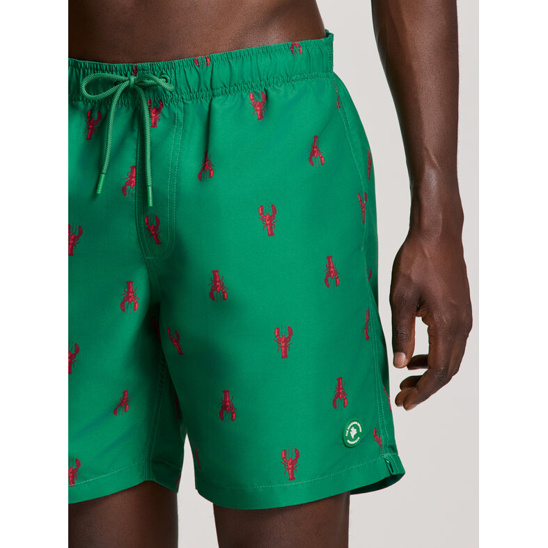 Shiwi Shiwi Men's Swim Short MIKE 7" Lobster Print Green/Red