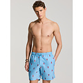 Shiwi Shiwi Heren Zwemshort MIKE 7" Kreeft Print Blauw/Rood