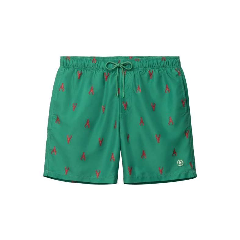Shiwi Shiwi Men's Swim Short MIKE 7" Lobster Print Green/Red