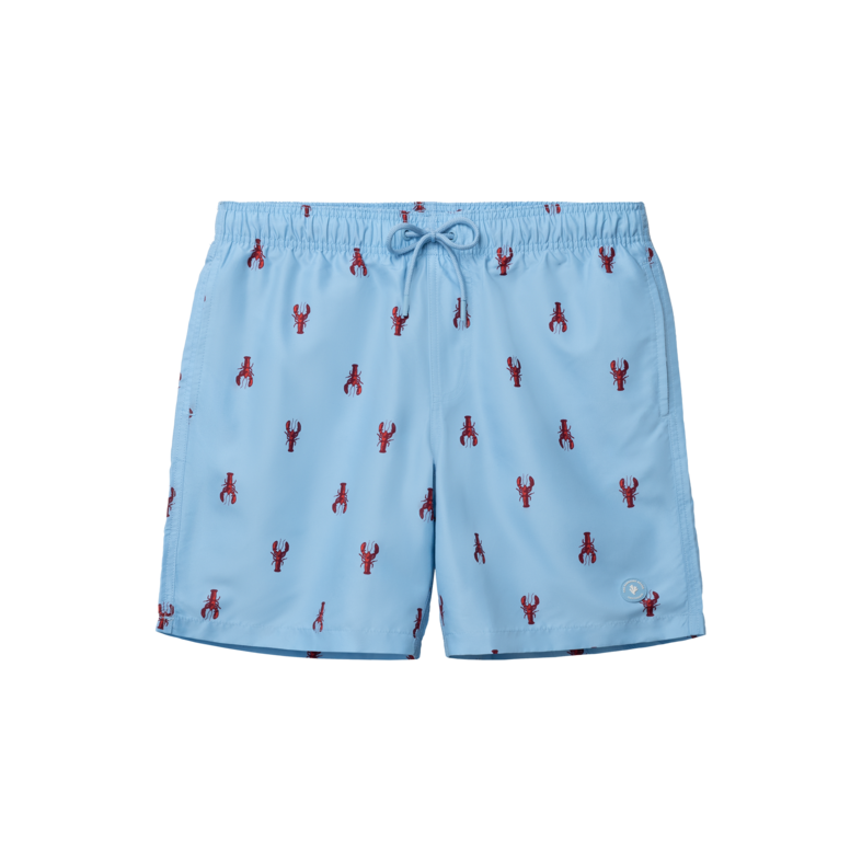 Shiwi Shiwi Heren Zwemshort MIKE 7" Kreeft Print Blauw/Rood