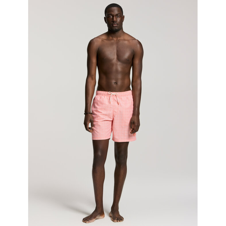 Shiwi Shiwi Heren Zwemshort MIKE 7" Print Koraal Oranje
