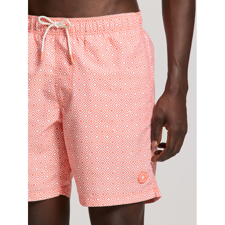 Shiwi Shiwi Heren Zwemshort MIKE 7" Print Koraal Oranje