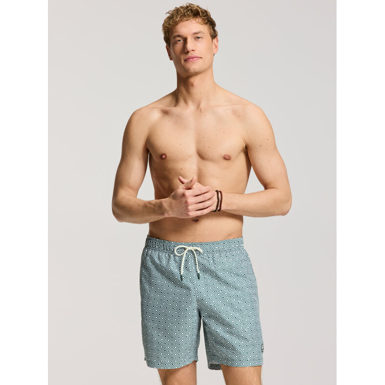 Shiwi Shiwi Heren Zwemshort MIKE 7" Print Groen