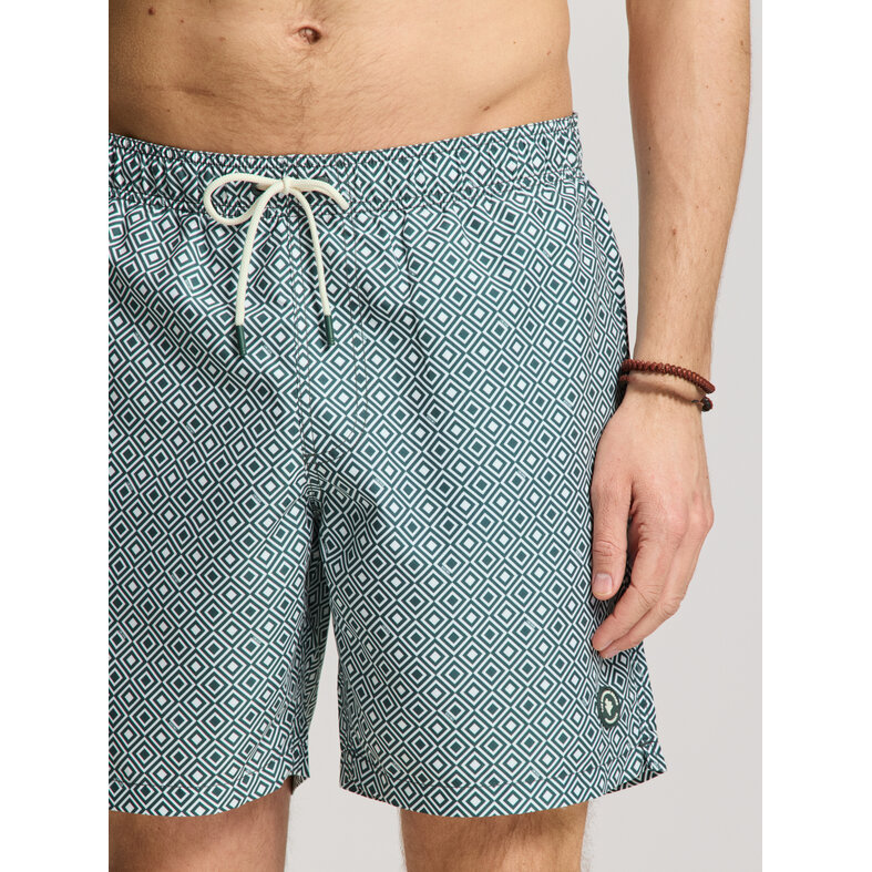 Shiwi Shiwi Heren Zwemshort MIKE 7" Print Groen