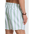 Shiwi Shiwi Heren Zwemshort Broad Stripe Lichtgroen/Wit