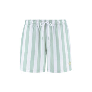 Shiwi Heren Zwemshort Broad Stripe Lichtgroen/Wit