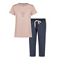 By Louise By Louise Essential Ladies Capri Pyjamas Three Quarter AOP Pink