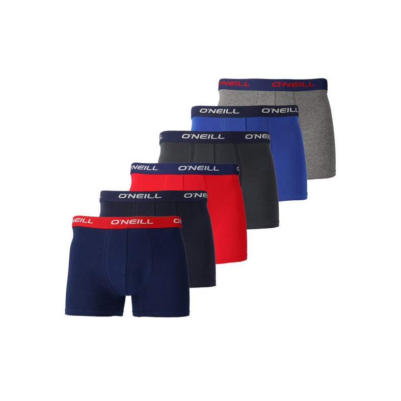 O'Neill O'Neill Men's Boxer Shorts Trunks 6-Pack Blue/Gray/Red