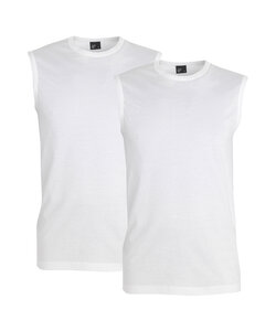 Alan Red Men's Undershirt MONTANA Sleeveless Round Neck 2-Pack White