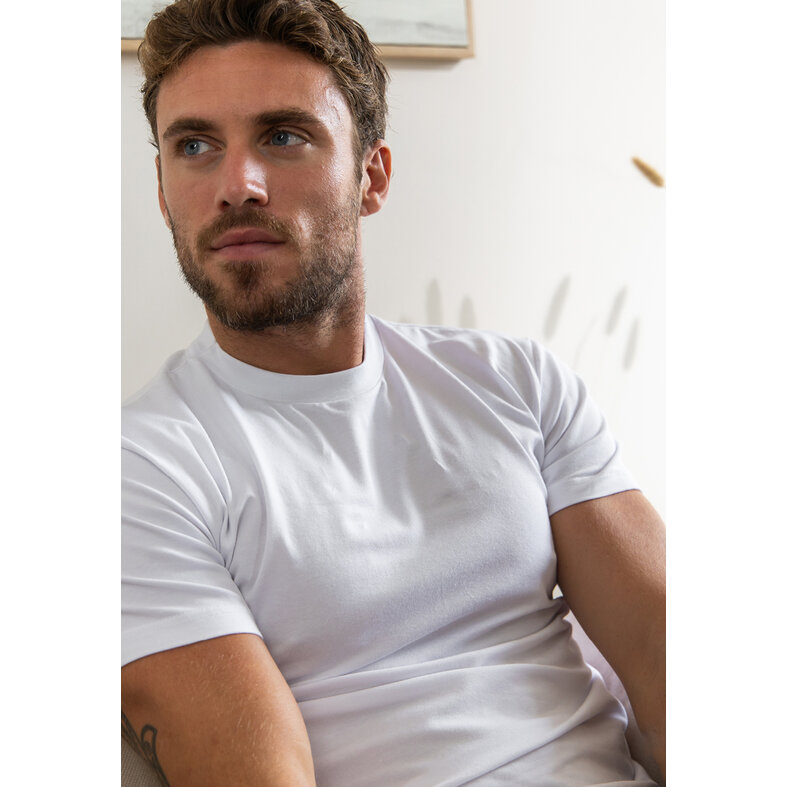 Alan Red Alan Red Men's Undershirt VIRGINIA T-shirt Round Neck 2-Pack White