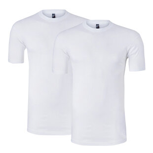 Alan Red Men's Undershirt VIRGINIA T-shirt Round Neck 2-Pack White