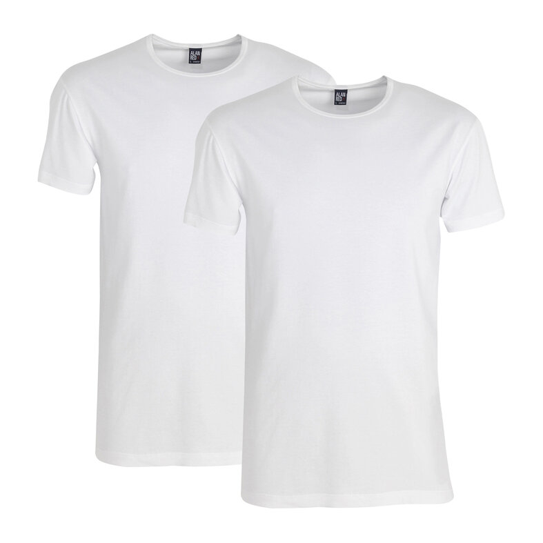 Alan Red Alan Red Men's Undershirt OTTOWA Stretch T-shirt Round Neck 2-Pack White
