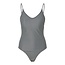 PIECES Pieces Dames Badpak PCBAOMI Ronde Hals Zwart/Wit Gestreept