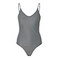 PIECES Pieces Ladies Swimsuit PCBAOMI Round Neckline Black/White Striped