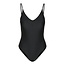 PIECES Pieces Dames Badpak PCBAOMI Ronde Hals Effen Zwart