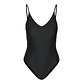 PIECES Pieces Ladies Swimsuit PCBAOMI Round Neckline Plain Black