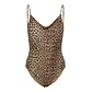 PIECES Pieces Ladies Swimsuit PCBAOMI Round Neckline Panther Print