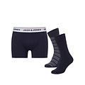 Jack & Jones Jack & Jones Heren Giftbox Sokken + Boxershort JACORDINARY Donkerblauw