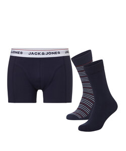 Jack & Jones Heren Giftbox Sokken + Boxershort JACORDINARY Donkerblauw