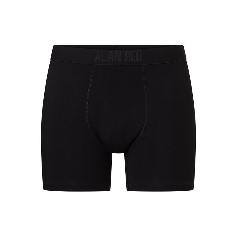 Alan Red Alan Red Heren Boxershorts Bamboe Bomber 2-Pack Effen Zwart