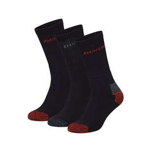 Dunlop Heren Werksokken 3-Pack Zwart
