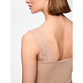 PIECES Pieces Dames Top Kant PCBARBERA LACE 2-Pack Effen Taupe