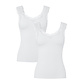 PIECES Pieces Ladies Top Lace PCBARBERA LACE 2-Pack Solid White