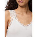 PIECES Pieces Ladies Top Lace PCBARBERA LACE 2-Pack Solid White
