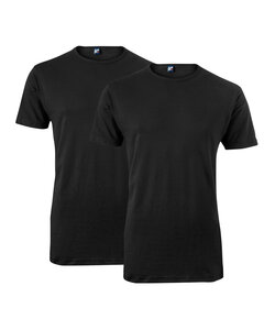 Alan Red Heren Ondershirt OTTOWA Stretch T-shirt Ronde Hals 2-Pack Zwart