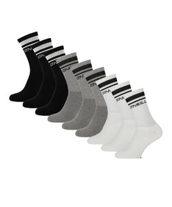 O'Neill Sportsokken Unisex 9-Pack Effen Multi Wit/Grijs/Zwart