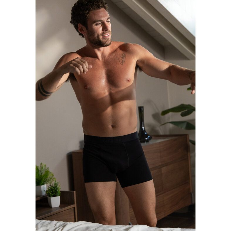 Alan Red Alan Red Heren Boxershorts Bamboe Bomber 2-Pack Effen Zwart