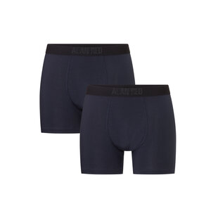 Alan Red Heren Boxershorts Bamboe Bomber 2-Pack Effen Donkerblauw